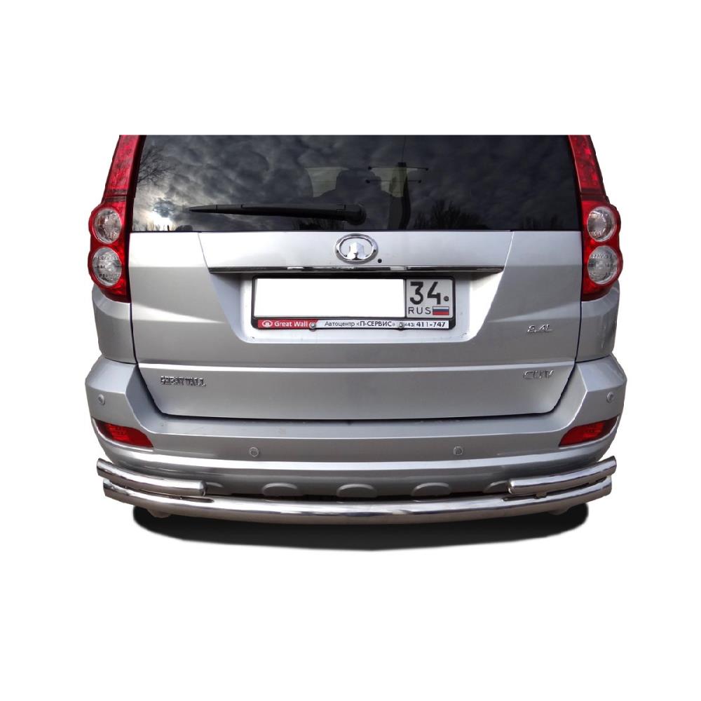 Защита заднего бампера двойная (2коротких) Great Wall Hover 5 2010