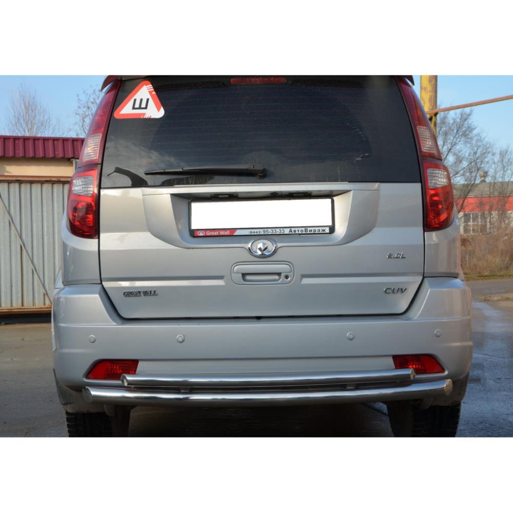 Защита заднего бампера двойная Great Wall Hover 3 2009
