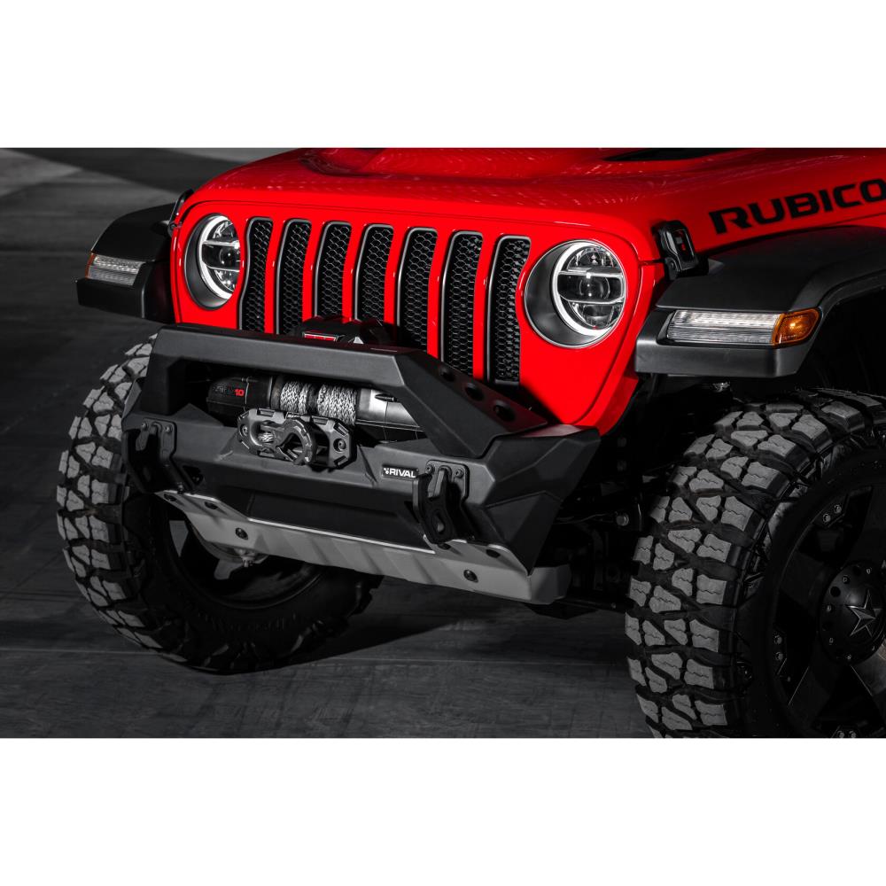 БАМПЕР СИЛОВОЙ ПЕРЕДНИЙ КОРОТКИЙ RIVAL АЛЮМИНИЕВЫЙ ДЛЯ JEEP WRANGLER JL