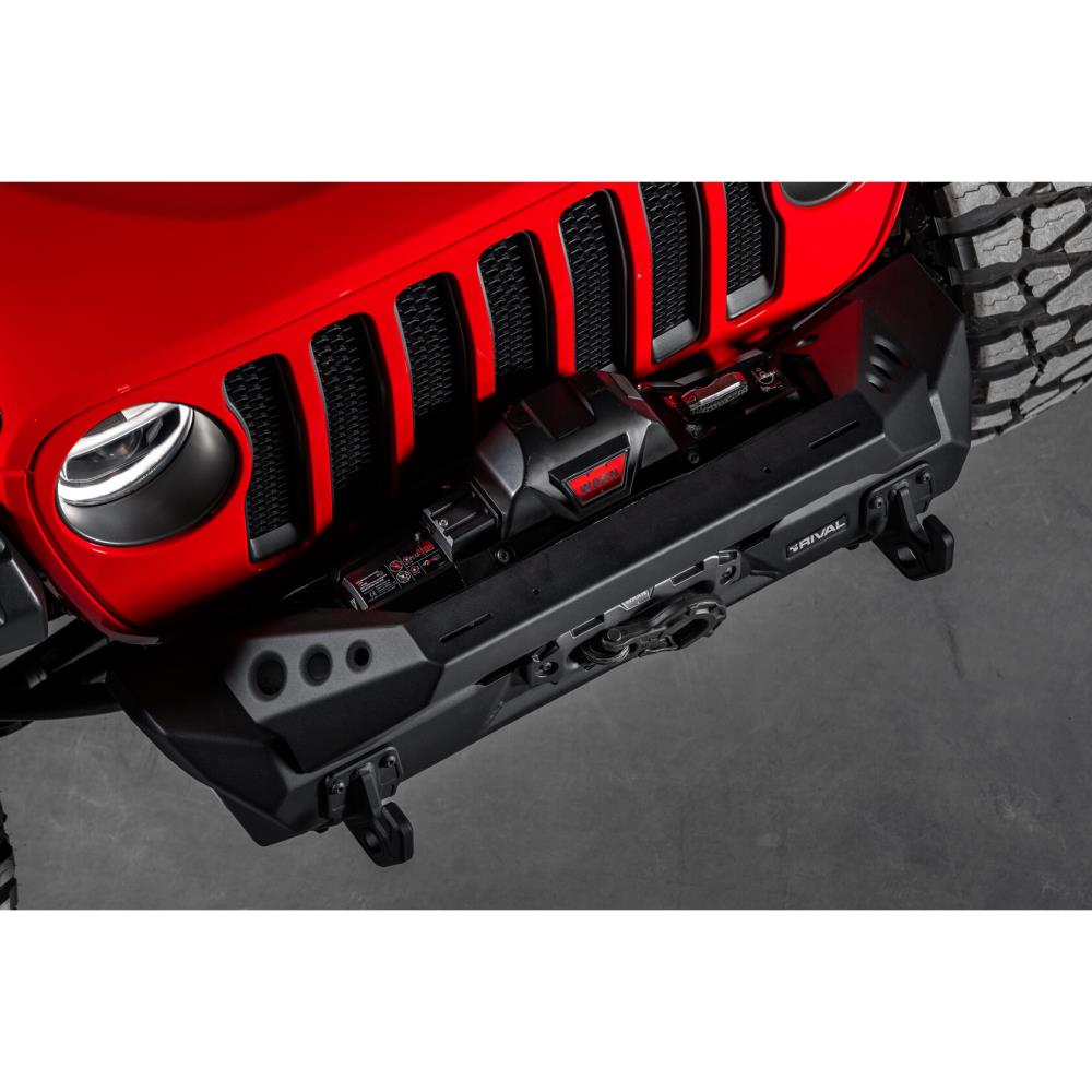БАМПЕР СИЛОВОЙ ПЕРЕДНИЙ КОРОТКИЙ RIVAL АЛЮМИНИЕВЫЙ ДЛЯ JEEP WRANGLER JL