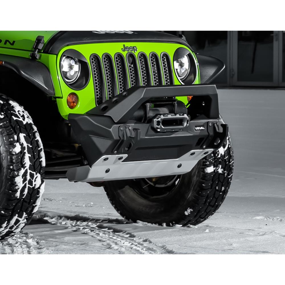 БАМПЕР СИЛОВОЙ ПЕРЕДНИЙ КОРОТКИЙ RIVAL АЛЮМИНИЕВЫЙ ДЛЯ JEEP WRANGLER JL