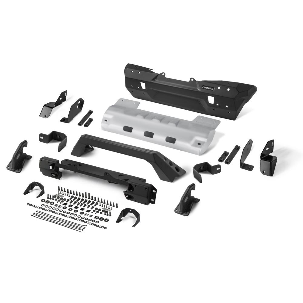 БАМПЕР СИЛОВОЙ ПЕРЕДНИЙ КОРОТКИЙ RIVAL АЛЮМИНИЕВЫЙ ДЛЯ JEEP WRANGLER JL