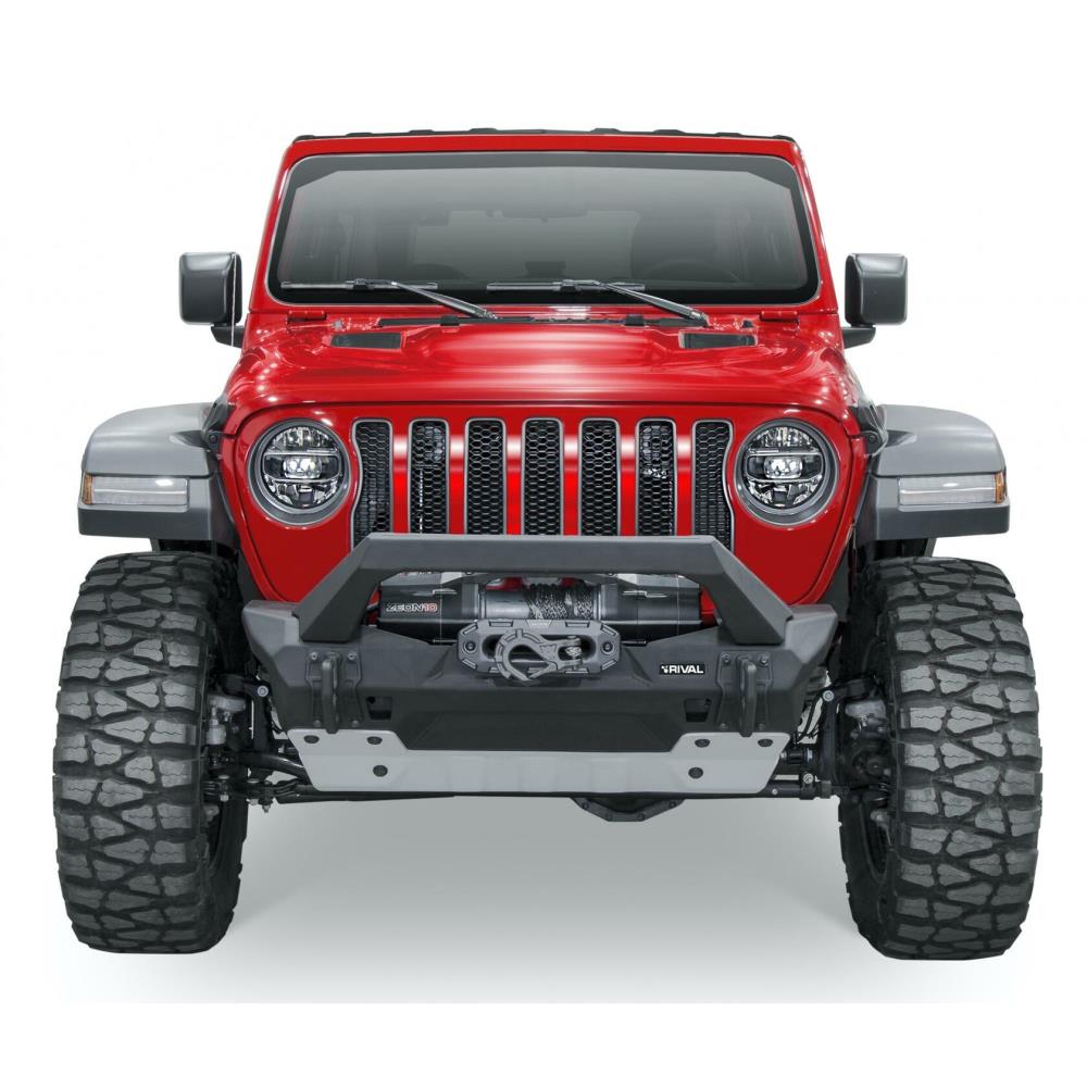 БАМПЕР СИЛОВОЙ ПЕРЕДНИЙ КОРОТКИЙ RIVAL АЛЮМИНИЕВЫЙ ДЛЯ JEEP WRANGLER JL