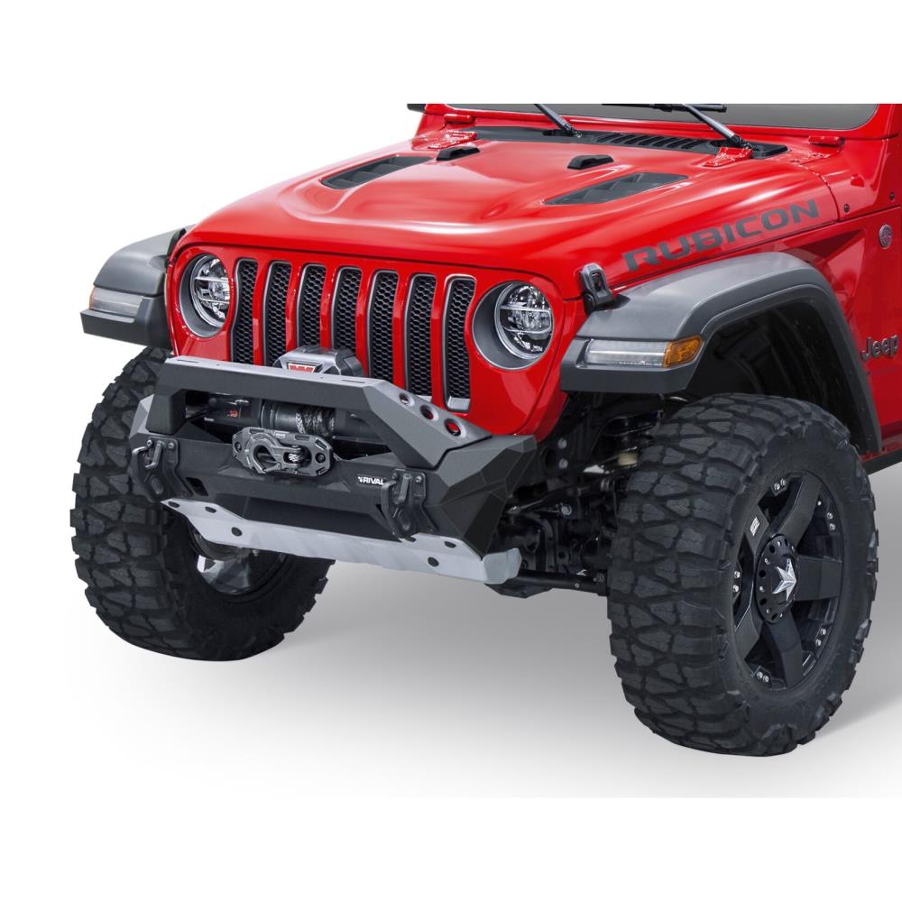 БАМПЕР СИЛОВОЙ ПЕРЕДНИЙ КОРОТКИЙ RIVAL АЛЮМИНИЕВЫЙ ДЛЯ JEEP WRANGLER JL
