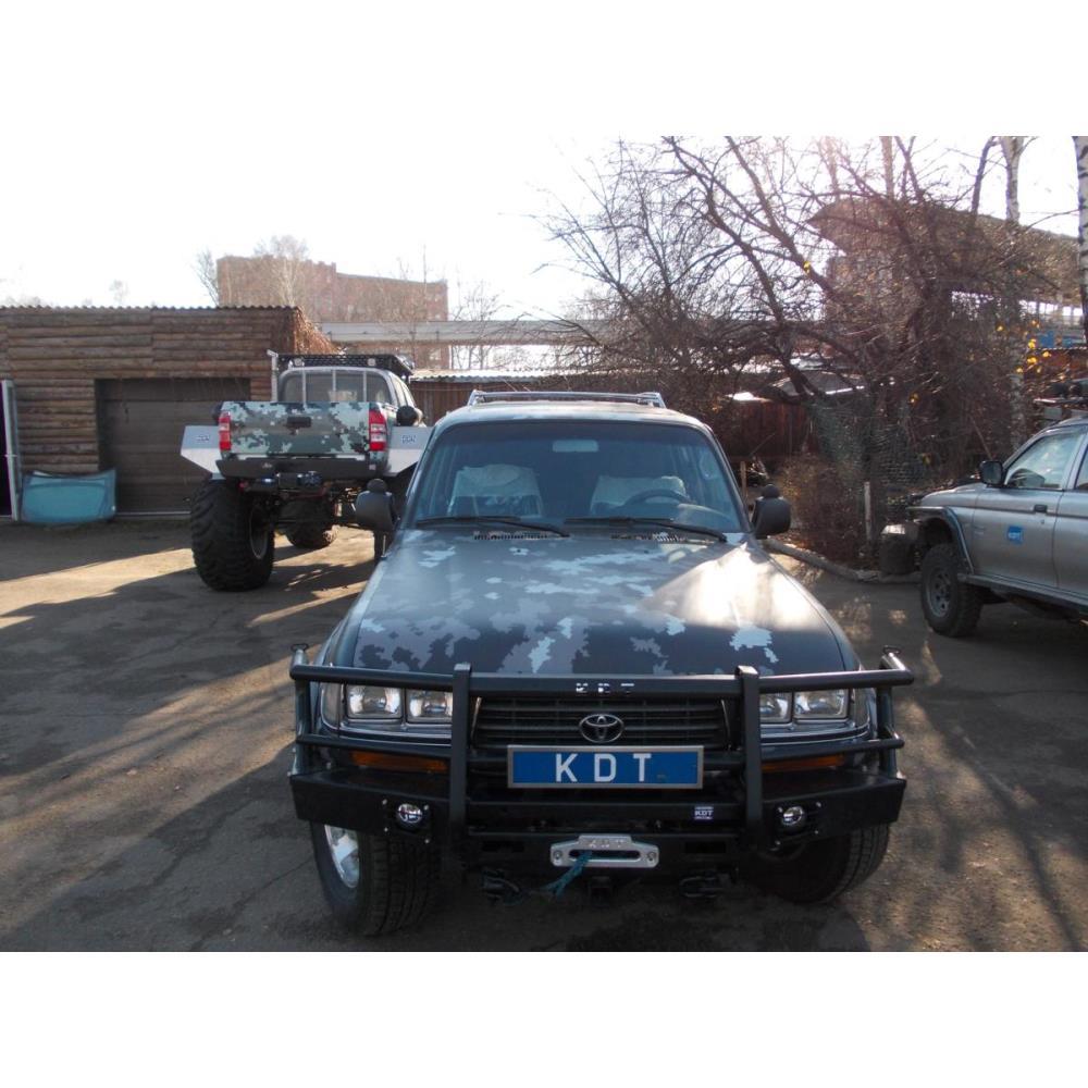 Передний силовой бампер с кенгурином алюминиевый - Toyota Land Cruiser 80