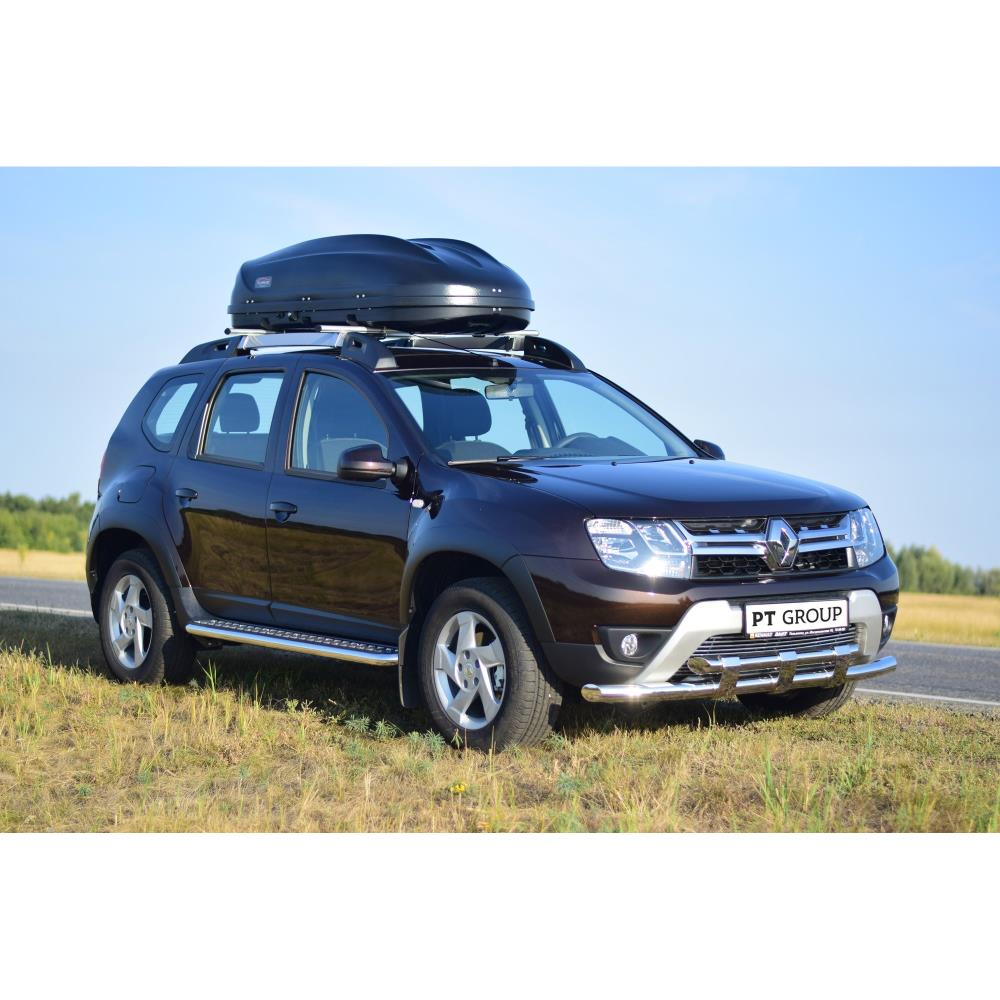 Защита порогов с алюм. площадкой Ø51мм «Эстонец» (НПС) RENAULT Duster 2012-20/ NISSAN Terrano 2014-