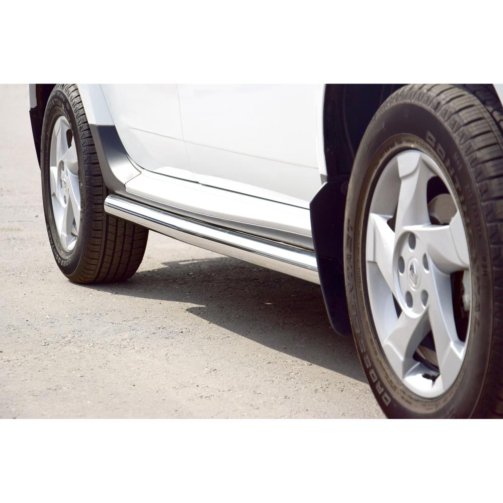 Защита порогов вогнутая Ø63мм (НПС) RENAULT Duster 2012-20/ NISSAN Terrano 2014